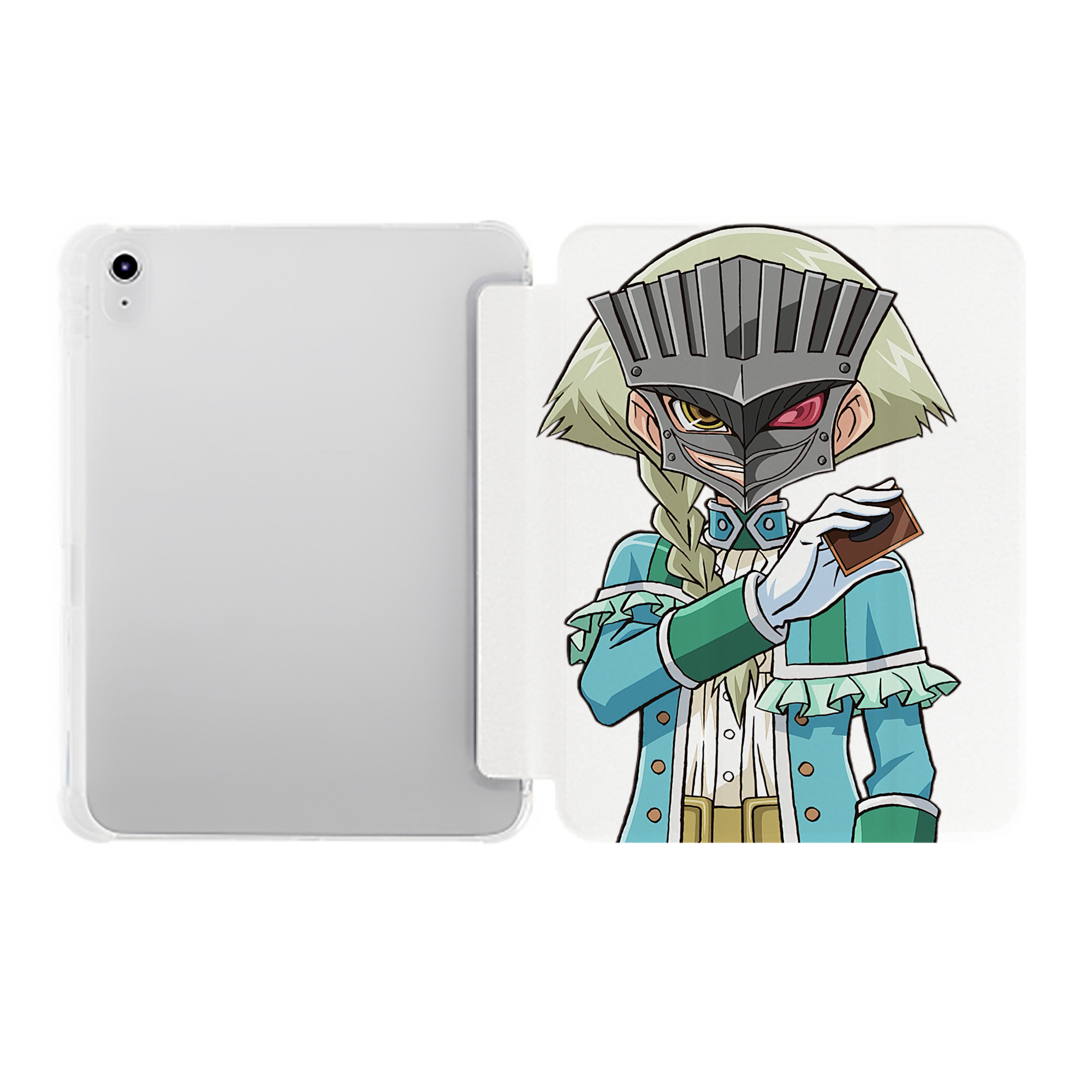 （画像用） 遊☆戯☆王 Yu-Gi-Oh! IPad ケース ペン収納付き 三つ折りスタンド PUレザー×シリコン 対応機種9.5/10.5/10.9インチ